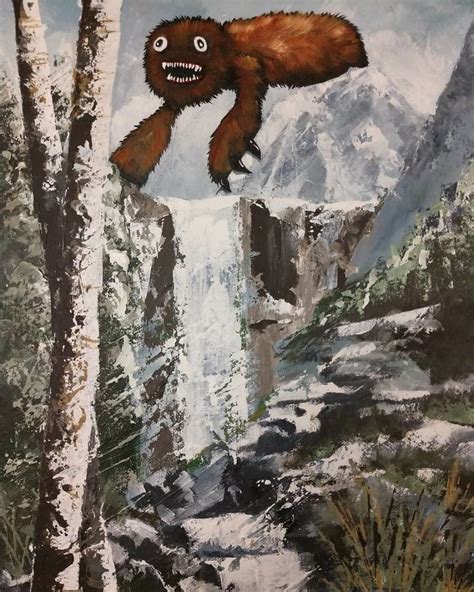 61 Thrift Shop Paintings Made Interesting Again With Funny Monsters By