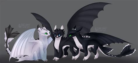 Night Lights Children Of Toothless Adults Httyd By Snexmy On