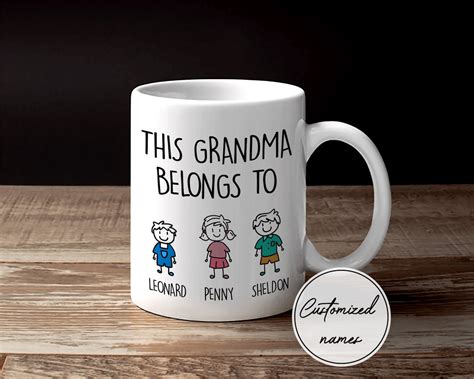 Personalized This Grandma Belongs To Coffee Mug Mothers Day Etsy