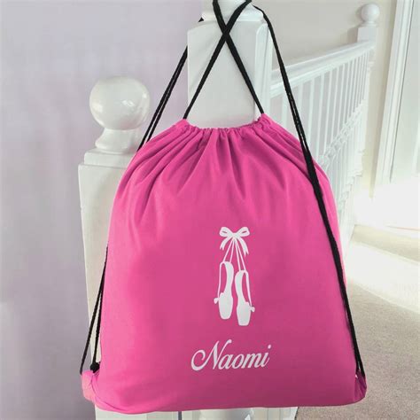 Personalised Drawstring Cotton School Bag By Pink Pineapple Home