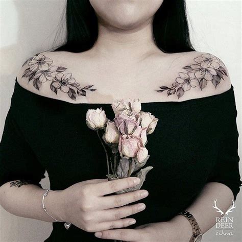 Beautiful Chest Tattoos For Women Girly Designs Piece