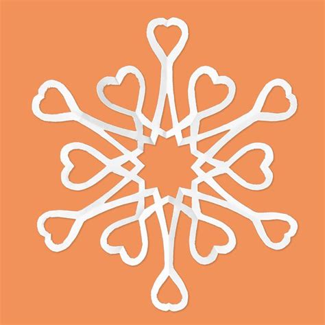 Simple Heart Pdf — Paper Snowflake Art Paper Snowflakes Paper
