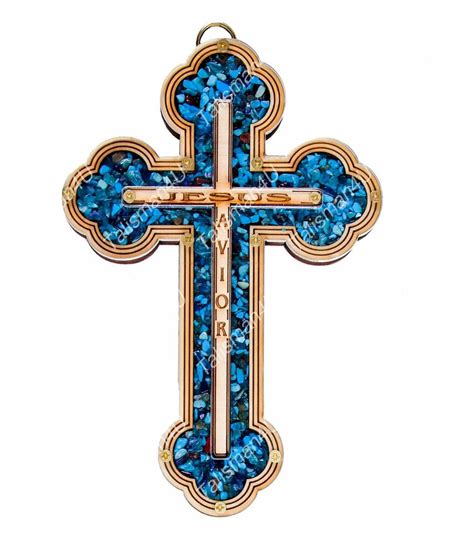 Try our free drive up. Natural TURQUOISE Wall Cross JESUS SAVIOR Home Decor ...