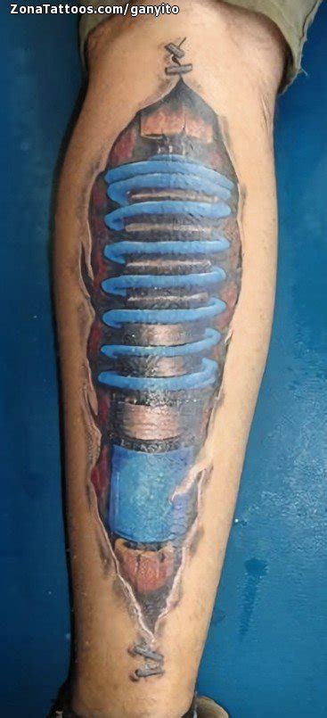 Tattoo Of Biomechanics Mechanics Leg