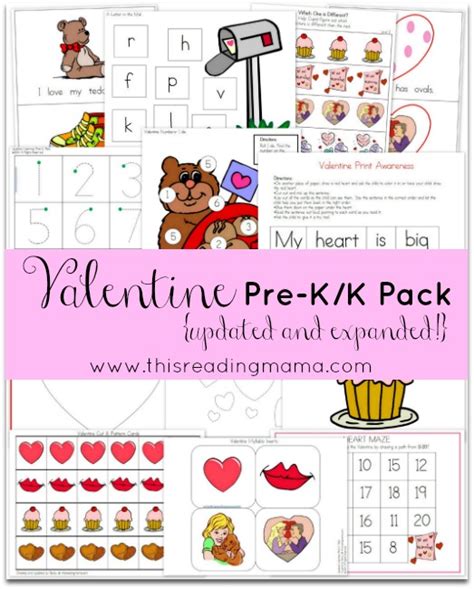 Free Valentine Pre Kk Pack Updated And Expanded