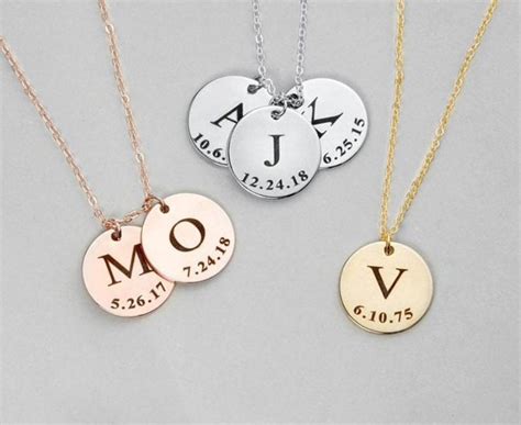 Personalized Pendant Necklace T For Her Etsy Personalized
