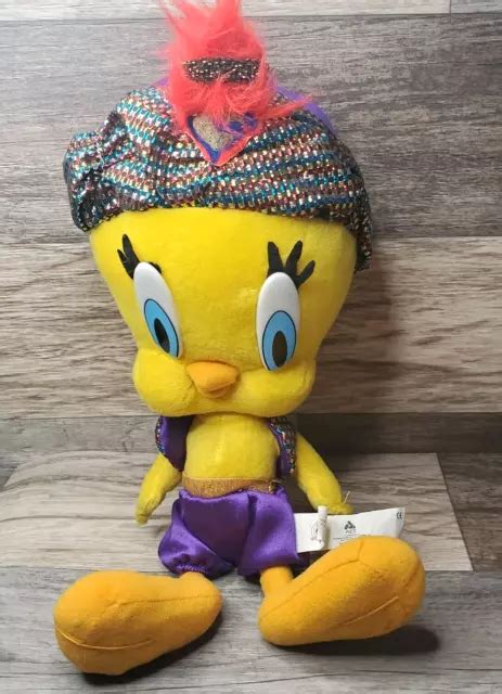 Vintage Tweety Bird Genie Plush Toy Looney Tunes Stuffed Animal 1999