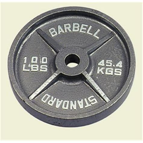 Troy Barbell O 100 Gray Olympic Weight Plate 100 Pounds