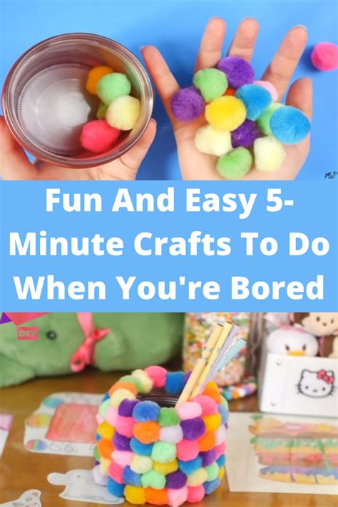 Fun And Easy 5 Minute Crafts To Do When Youre Bored In 2021 Crafts