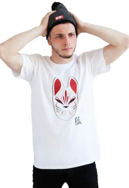 Japanese T Shirt Kitsune Fox Mask Anime Manga Japan Kawaii Mens Womens Tee T 1849 Picclick