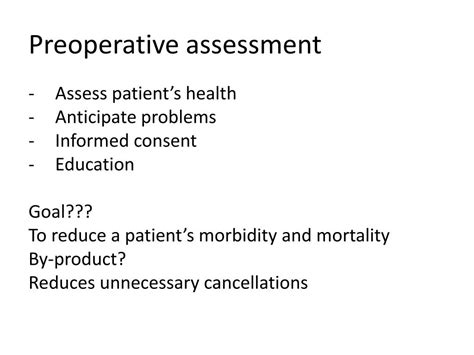 Ppt Preoperative Assessment Powerpoint Presentation Free Download