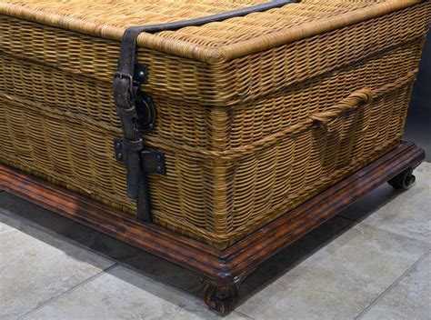 Get set for wicker coffee table at argos. Vintage Ralph Lauren Colonial Style Leather Strapped ...