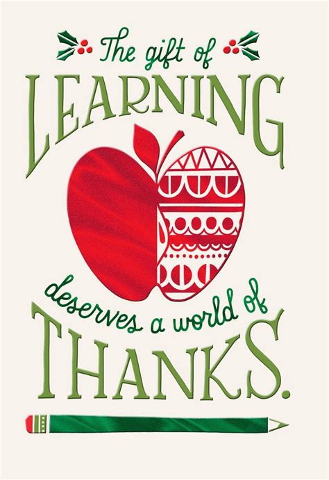 Maybe you would like to learn more about one of these? A World of Thanks Christmas Card for Teacher - Greeting Cards - Hallmark
