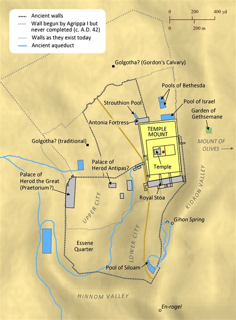 Seven Hills Of Jerusalem Map