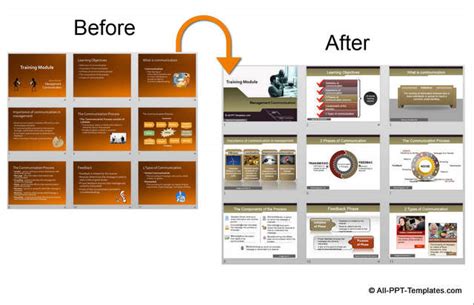 The set includes 48 powerpoint files and 14 color schemes, so you a training presentation template is the best way to build a successful presentation. PowerPoint Training Presentation : Design Makeover Example