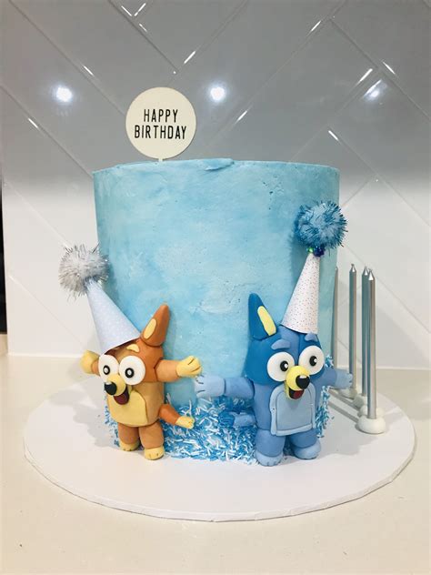 Bluey And Bingo Birthday Cake Unicorn Birthday Party Decorations 4th
