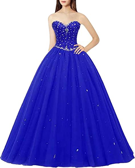 Likedpage Women S Sweetheart Ball Gown Tulle Quinceanera Dresses Prom Dress At Amazon Women’s