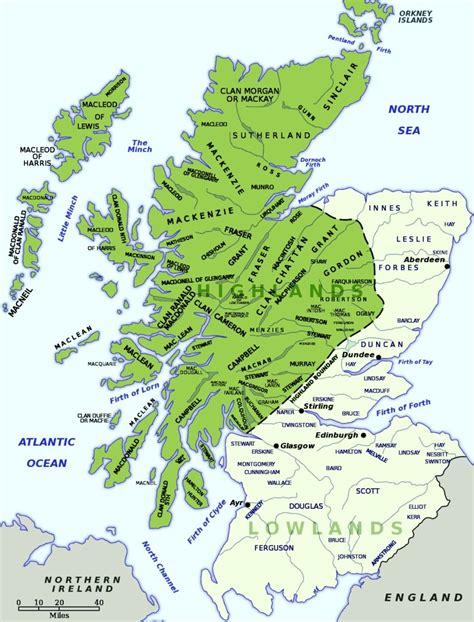 Clans Of Scotland Scotland Map Scotland History Scotland Highlands