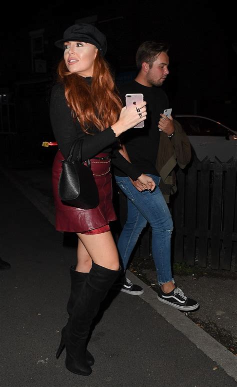 Party Girl Laura Simpson Slips Into Leather Mini Skirt Daily Mail Online