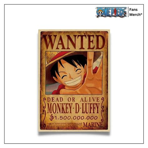 One Piece Anime Wanted Poster Luffy Bounty Official Merch One Piece