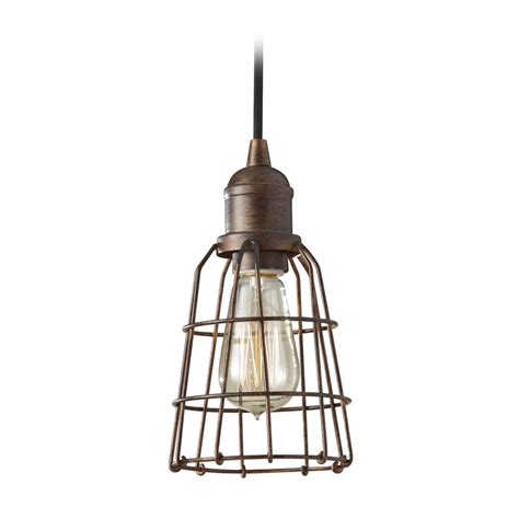 All flush mount lights semi flush mounts pendants chandeliers track lights light bulbs light controller floor lamps recessed light. Industrial / Vintage Mini-Pendant Light with Cage Shade ...
