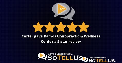 Carter B Gave Ramos Chiropractic And Wellness Center A 5 Star Review On Sotellus