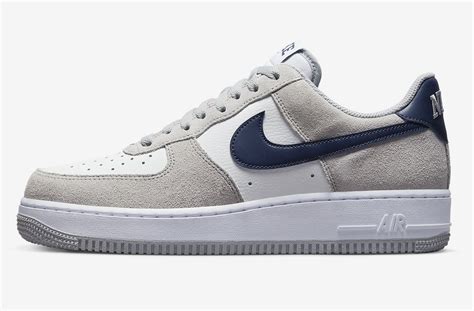 Nike Air Force 1 Low Light Smoke Grey Midnight Navy Fd9748 001 Release
