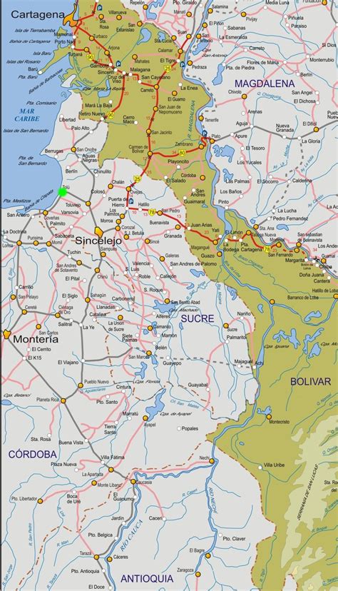 Mapa De Carreteras De Colombia Mapas De Carreteras Mapa De Colombia