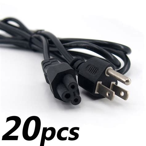 20 Pack 6ft 3 Prong Mickey Mouse Power Cord Cable For Laptop Pc Printer