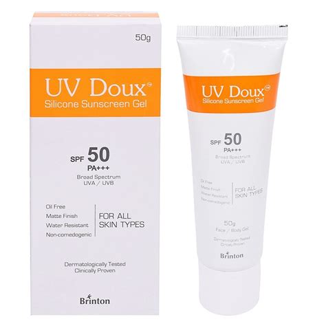 Buy Uv Doux Silicone Sunscreen Gel Spf 50 Online Upto 20 Off