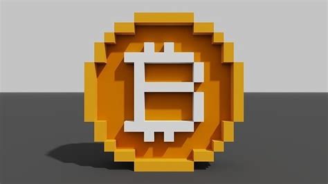3d Model Bitcoin 8bit Two Sided Coin Vr Ar Low Poly Cgtrader