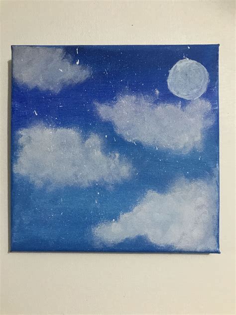Canvas Sky Painting Easy Canvas Painting Simple Canvas Paintings