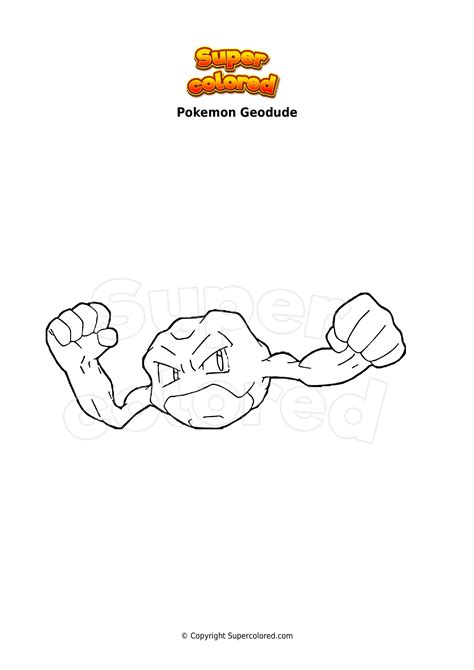 Coloring Page Pokemon Geodude