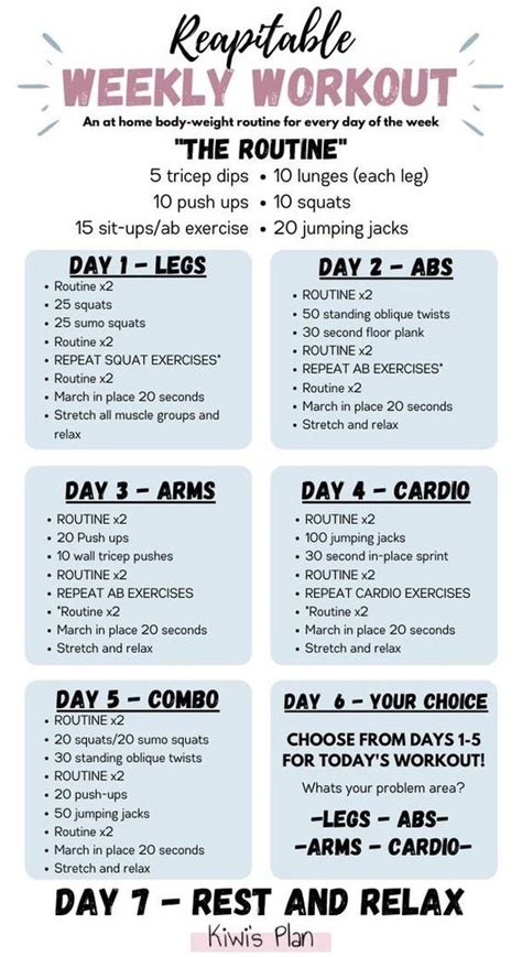Gym Workout Plan Week