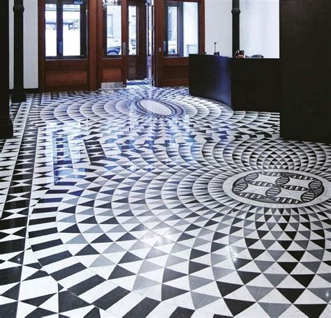 Indoor Mosaic Floor Mounted Marble Polished Cosmati Black