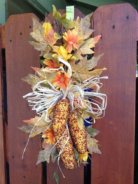 Indian Corn Autumn Swag Harvest Decorations Decorating With Indian