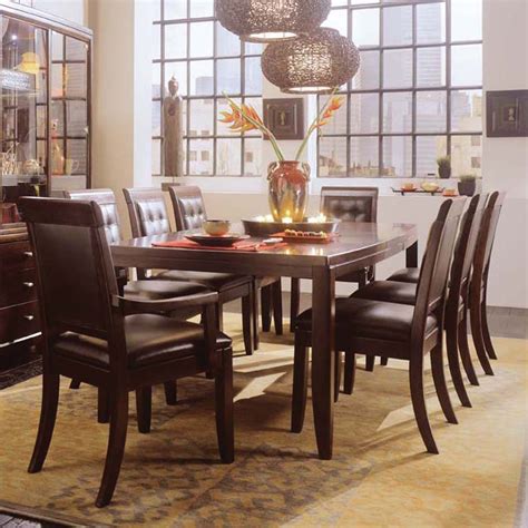 Hardy round dining table complete. American Drew Tribecca 7-Piece Leg Dining Set | Dining ...