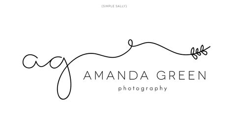 Hand Drawn Logos For Photographers Ag For Amanda Green Simple Sally