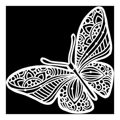 Buy Stencil 6in X 6in Joyous Butterfly