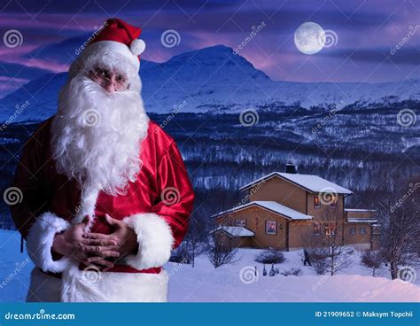 Portrait Of Santa Claus At The North Pole Stock Photography Image