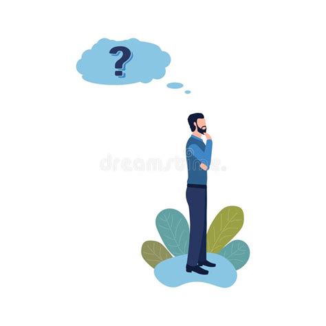 Doubts And Questions In Mind Stock Vector Illustration Of Worry