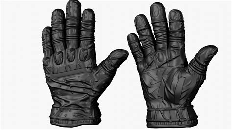 3d Leather Gloves Turbosquid 1816509