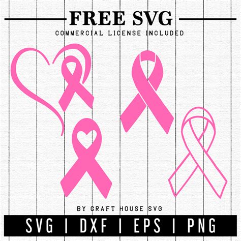 FREE | Breast Cancer Awareness Ribbons SVG | FB11 - Craft House SVG