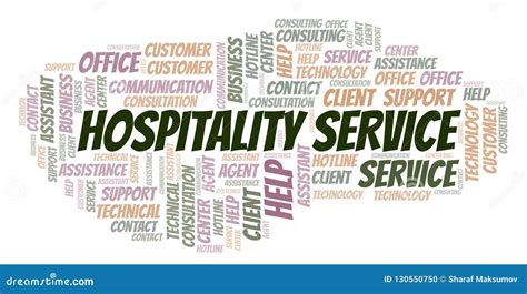 Hospitality Service Word Cloud Stock Illustration Illustration Of