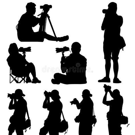 Silhouette Of Photographer Vector Stock Vector Image 40181203