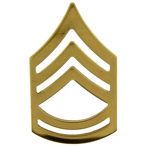 Us Army E7 Sergeant 1st Class Pin Gold Plated 1