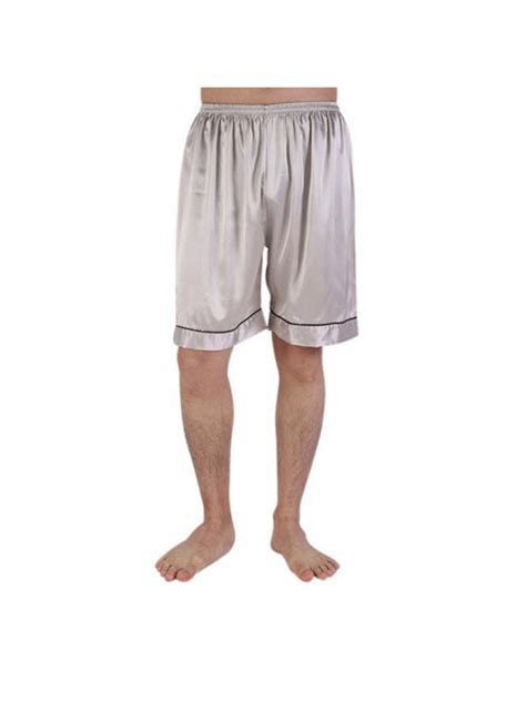 TOPWONER Mens Satin Boxer Shorts Silk Pajamas Bottom Sleepwear