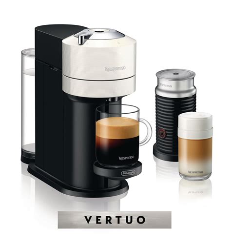 The machine uses centrifusion technology which spins the pods around rapidly when they're immersed in water. Nespresso Vertuo Next Coffee and Espresso Machine by De ...
