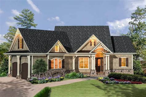 New Ideas Craftsman Ranch With Angled Garage House Plan Garage