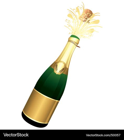 Champagne Bottle Royalty Free Vector Image Vectorstock